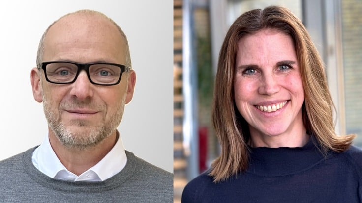 Två porträttbilder, en man och en kvinna.